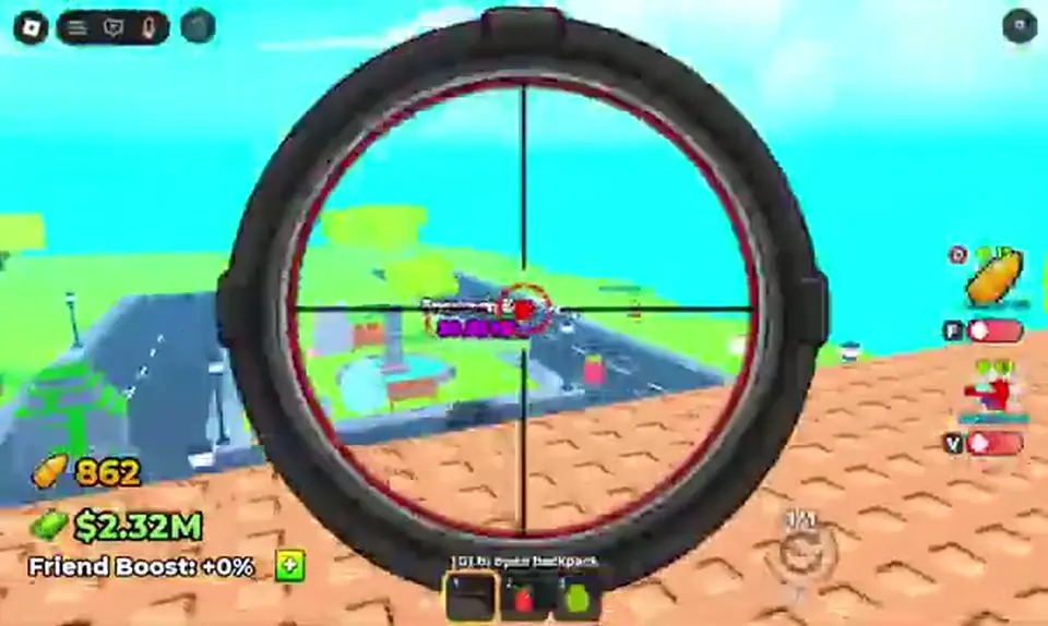 Shooting an egg after the guns-and-train recap — crack test, not a DPS stamp