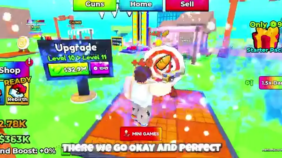 Rebirth ready on the HUD — locked gun shelf still closed until you confirm